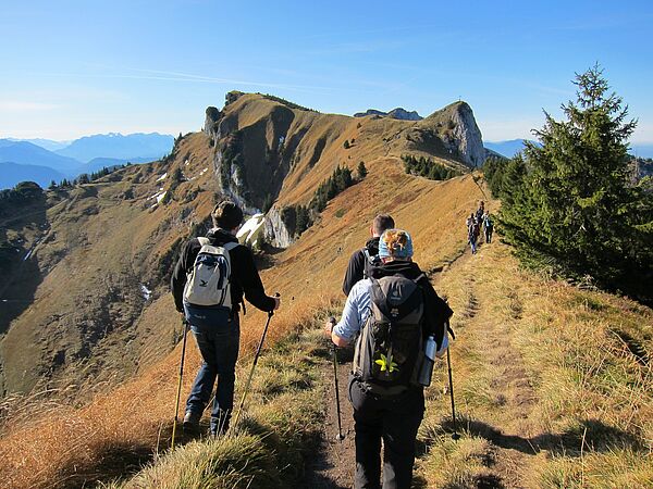 Wanderer auf der Benediktenwand (Foto: Volker Eidems)