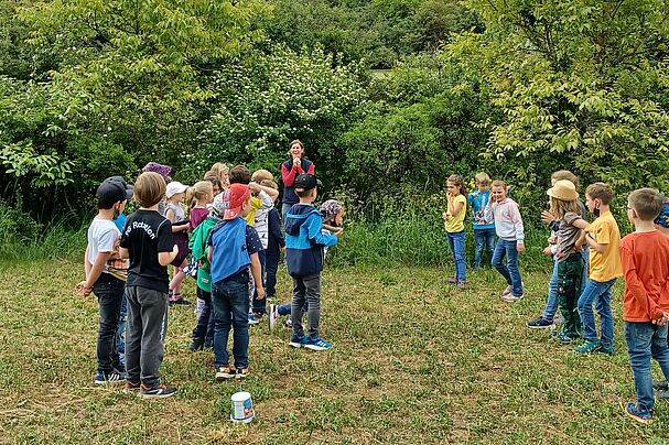 Umweltbildung mit der Grundschule Karlstadt, Foto Barbara Weißhaar