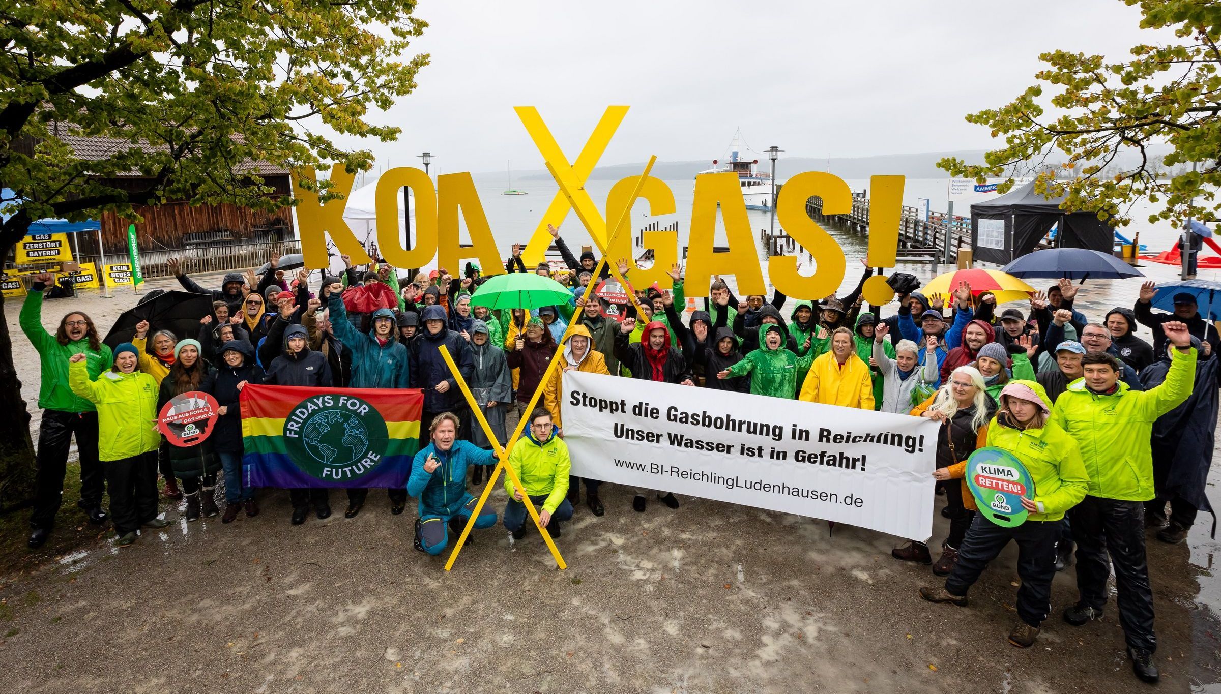 Demonstration in Dießen am Ammersee gegen Gasförderung in Bayern (Foto: Jörg Farys)