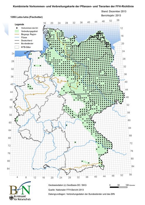 BUND Naturschutz: Verbreitung des Fischotters