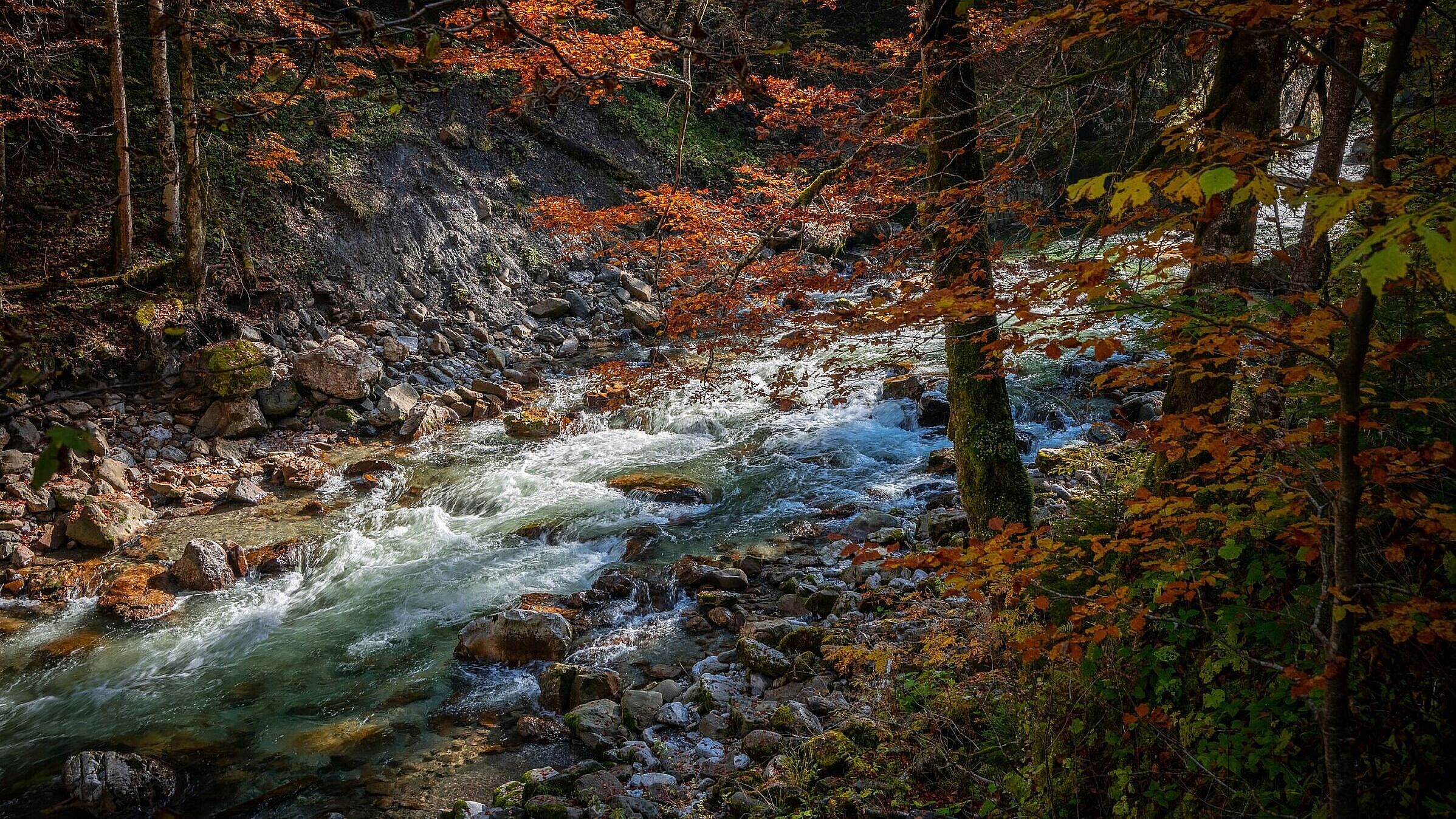 Breitachklamm in Oberstdorf im Herbst